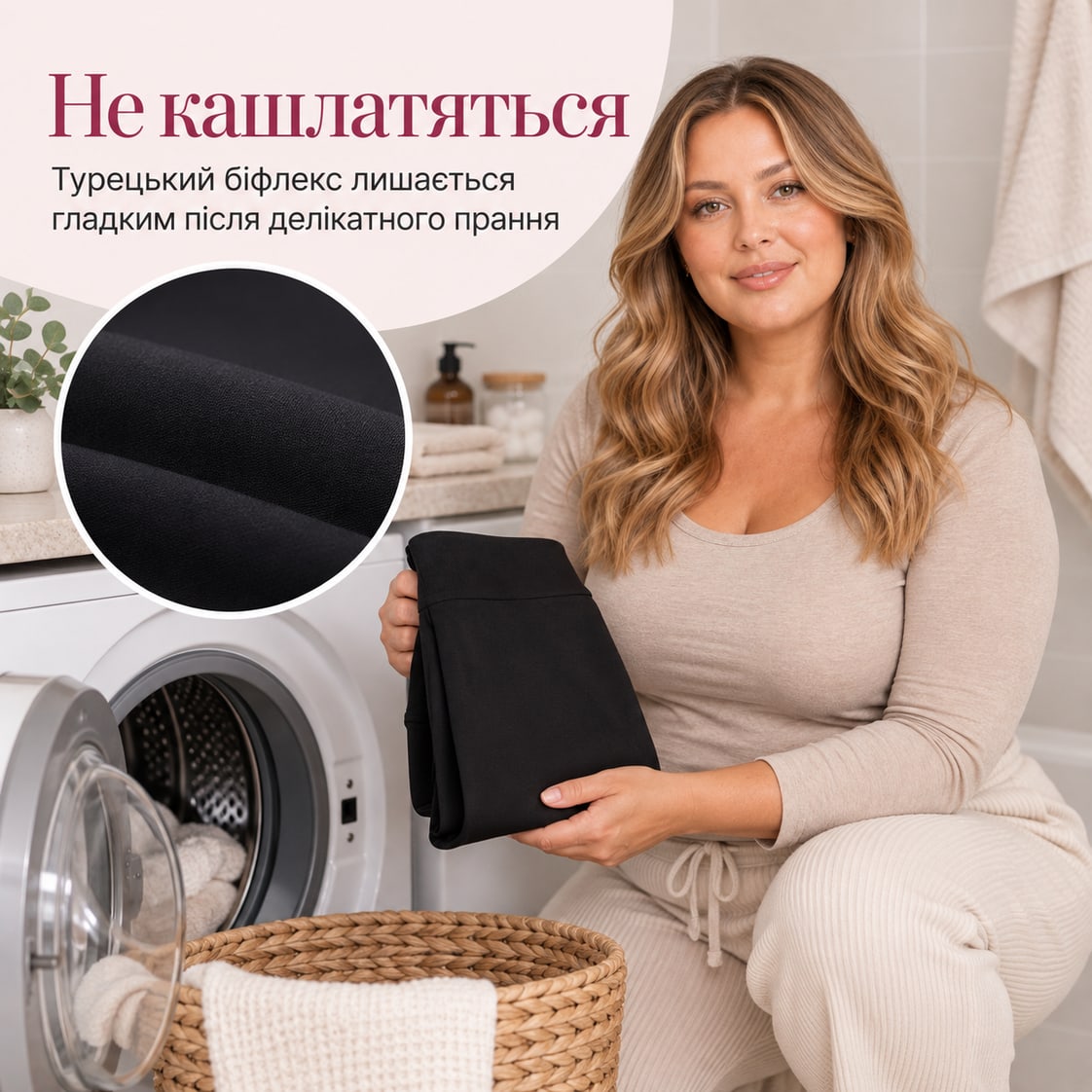 Не кашлатяться: турецький біфлекс лишається гладким після делікатного прання. Лосини Trento